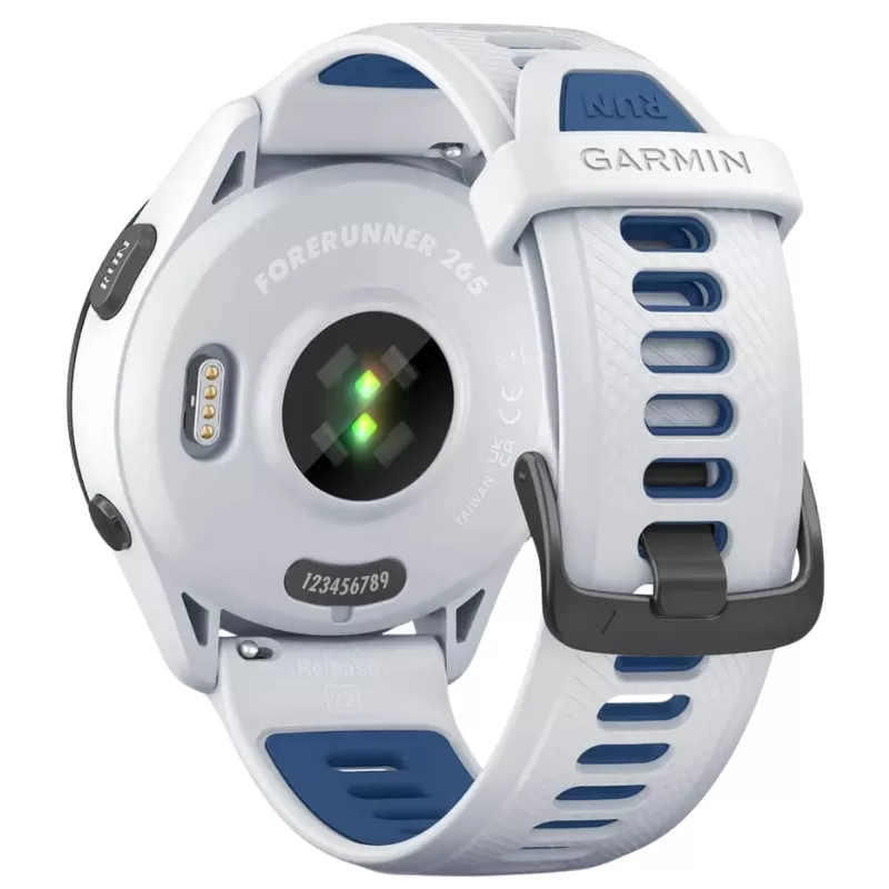 Reloj GPS Garmin Forerunner 265 AMOLED - Whitestone/Tidal Blue (010-02810-01)