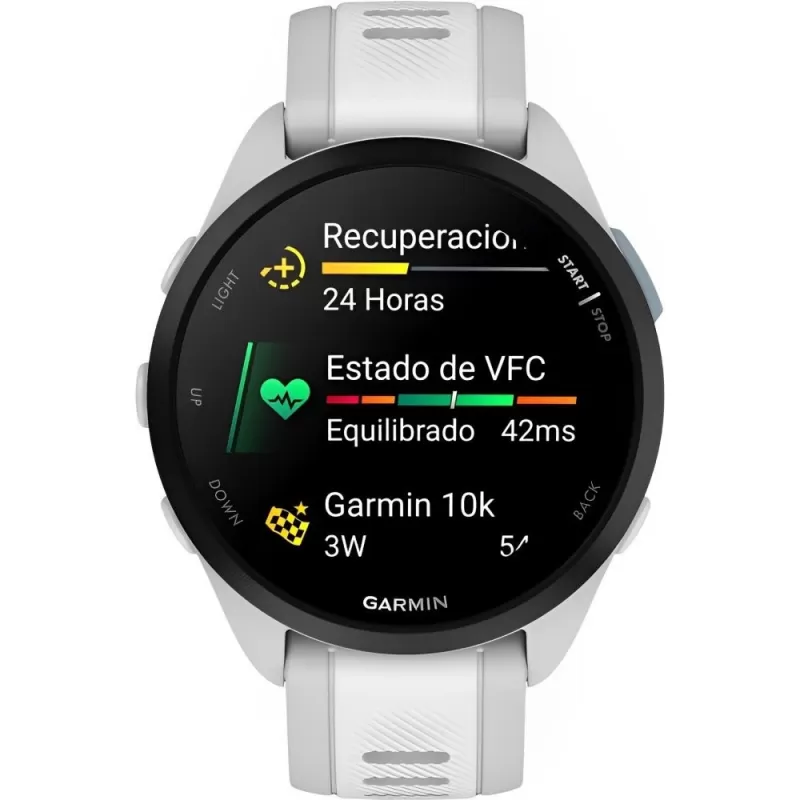 Reloj GPS Garmin Forerunner 165 AMOLED - Mist Gray/Whitestone (010-02863-AB)