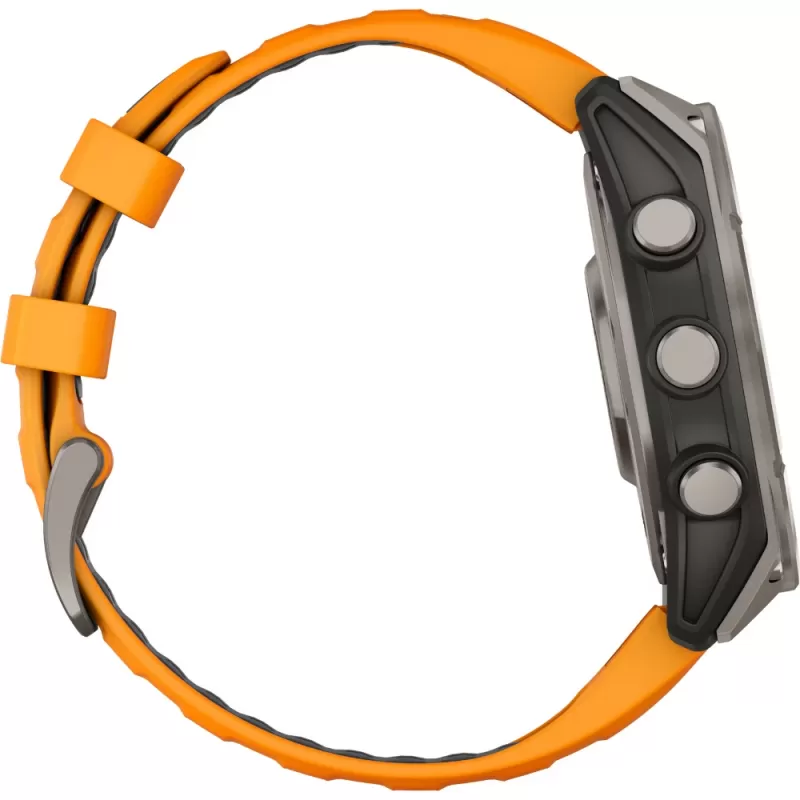 Reloj GPS Garmin Fēnix 8 47mm AMOLED Sapphire - Titanium/Spark Orange Graphite (010-02904-10)