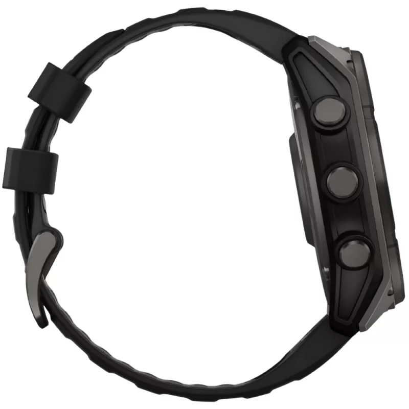 Reloj GPS Garmin Fēnix 8 51mm Solar Sapphire - Carbon Gray DLC Titanium/Black Pebble Gray (010-02907-10)