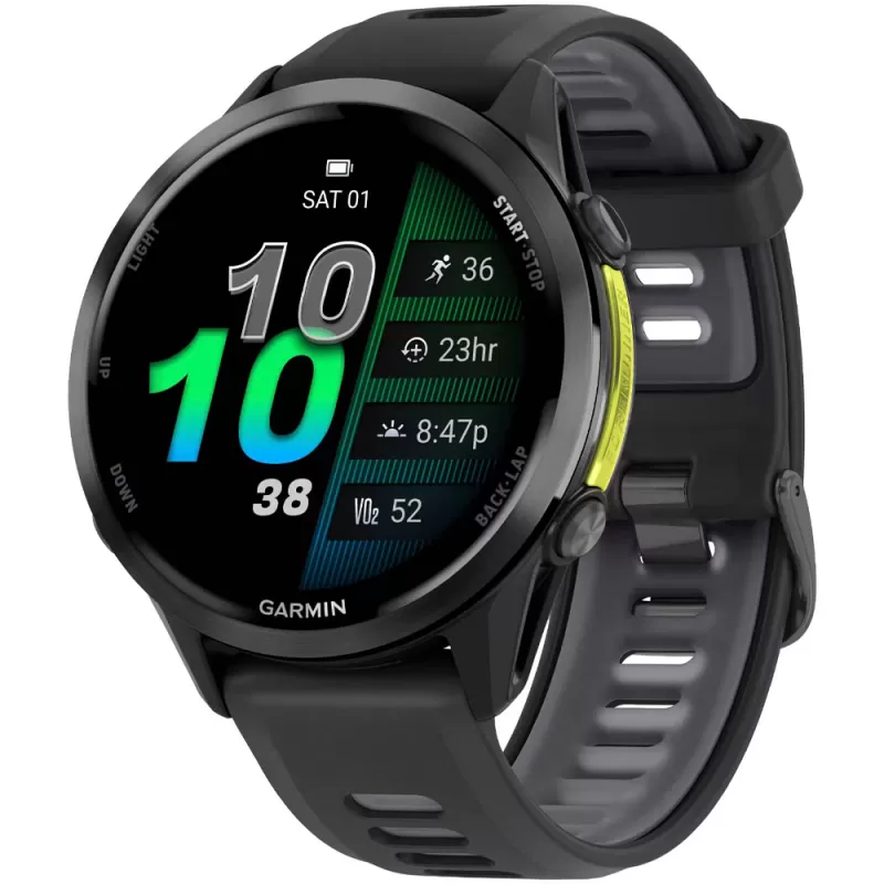 Reloj GPS Garmin Forerunner 970 - Titanium Gray/Bl...