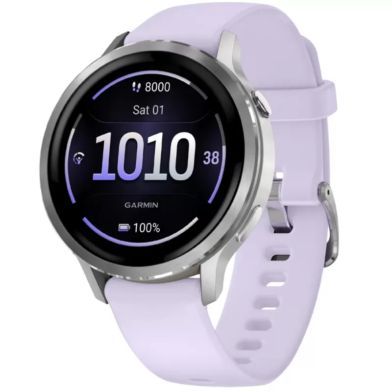 Reloj GPS Garmin Venu 4 41mm - Silver/Purple (010-03013-01)
