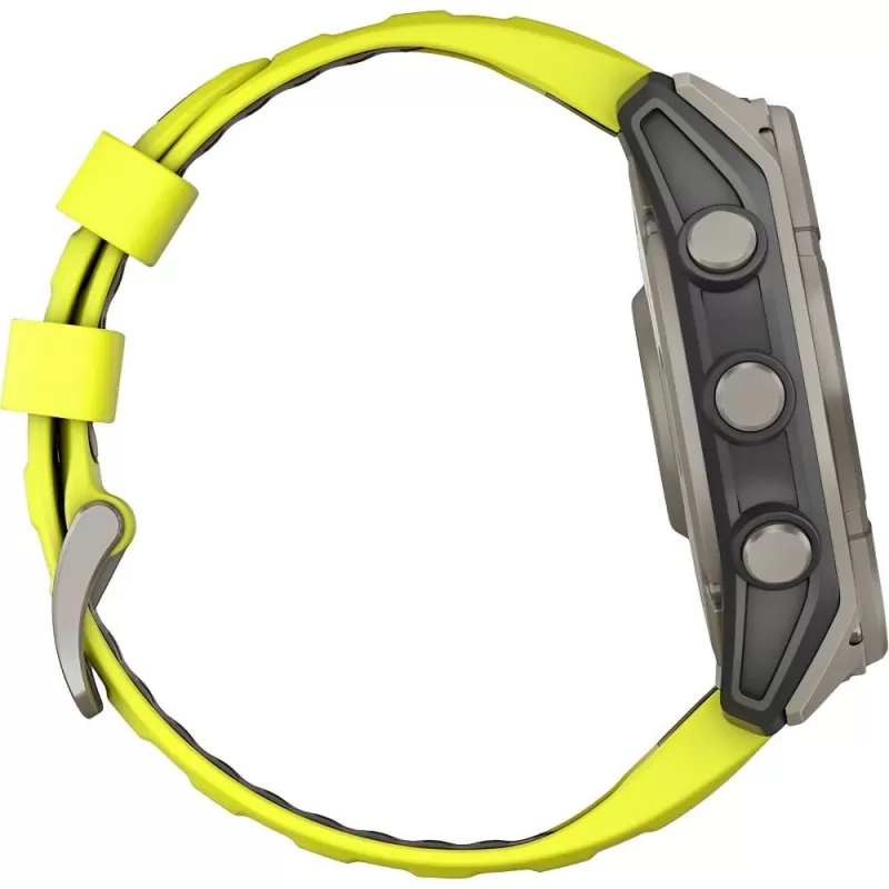 Reloj GPS Garmin Fenix 8 51mm Solar Sapphire - Titanium/Graphite Yellow (010-02907-20)