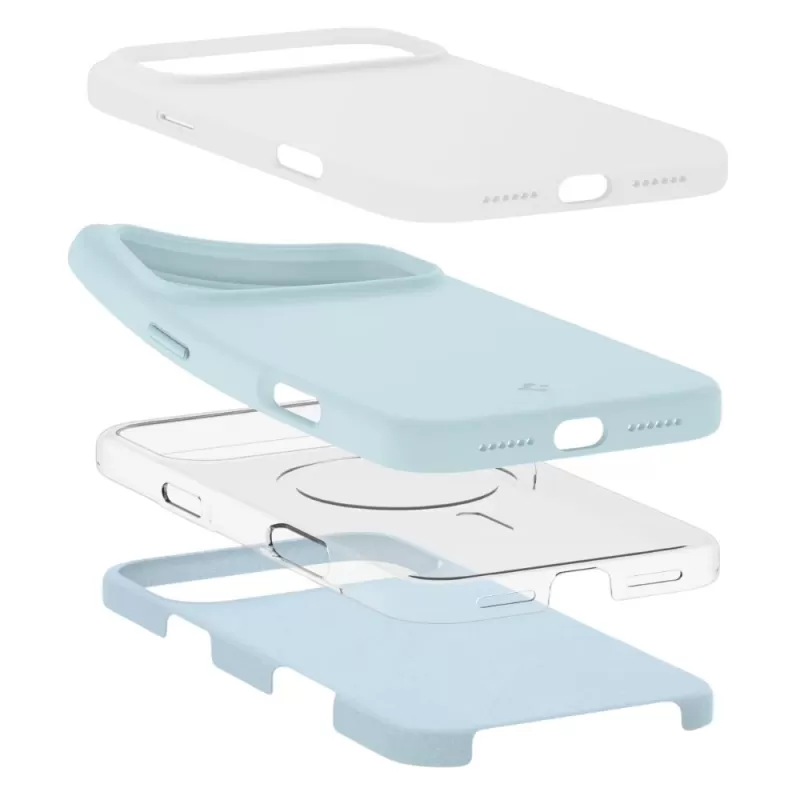 Capa Spigen iPhone 17 Pro Max Silicone Fit MAg Fit ACS10048 - Mute Blue
