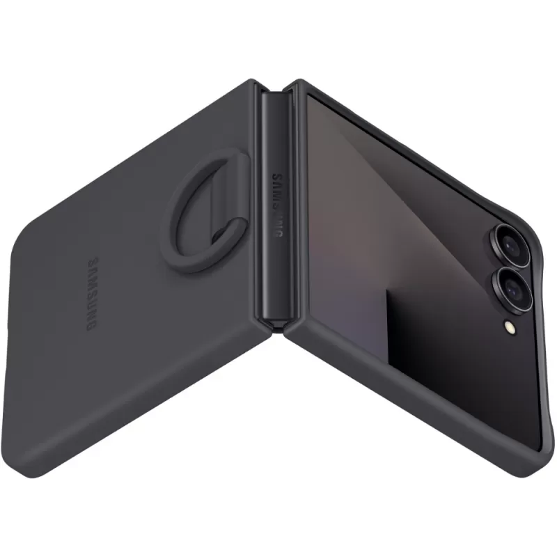 Capa Samsung Galaxy Z Flip7 EF-PF766TBEGWW Ring Silicone - Black