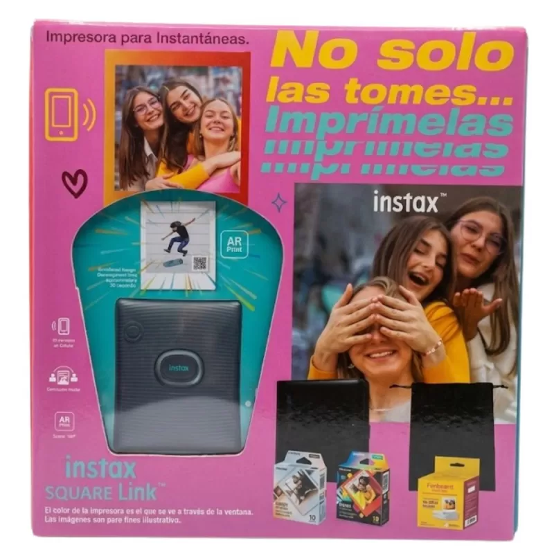 Kit Impresora Fujifilm Instax Square Link (6 PCS) - Midnight Green