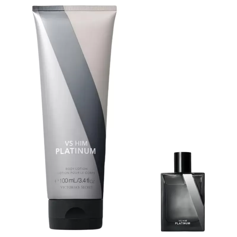 Kit Victoria's Secret VS Him Platinium Body Lotion 100mL (2 PCS) - Masculino