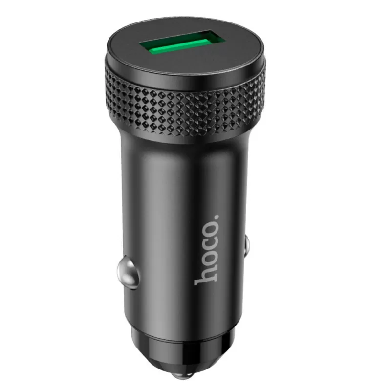 Cargador Vehicular Hoco Z49A 18W QC3.0 USB-A - Bla...