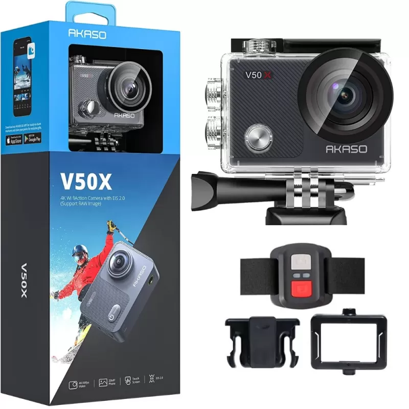 Cámara de Acción Akaso V50 X 20MP 4K Wi-Fi - Gra...