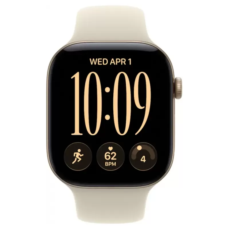 Apple Watch Series 12 MJEP4BE/A 46mm GPS - Light Gold Aluminum/Sand Sport Band