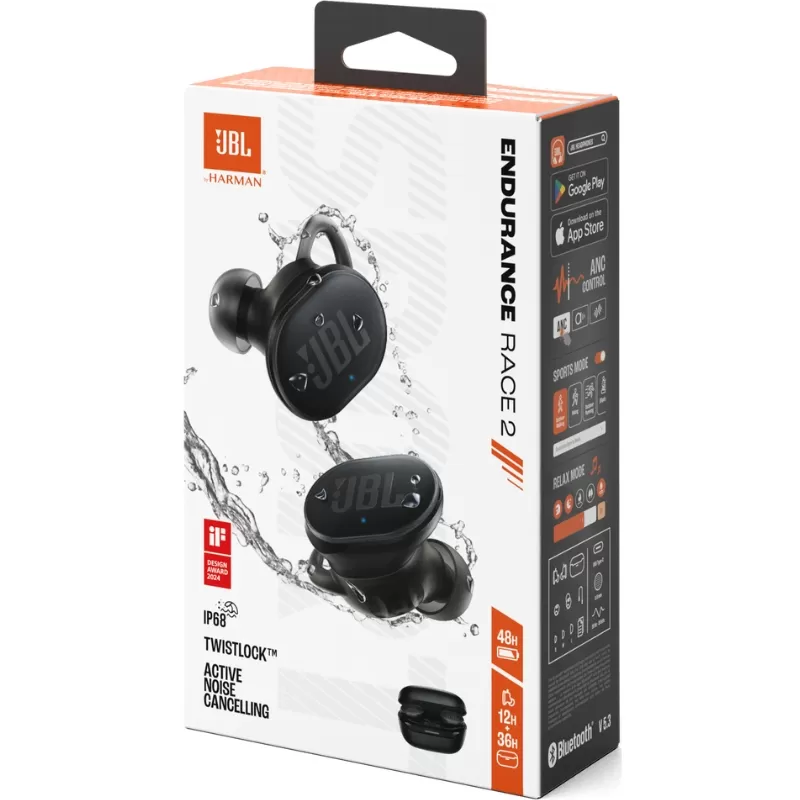 Auricular JBL Endurance Race 2 Bluetooth - Black