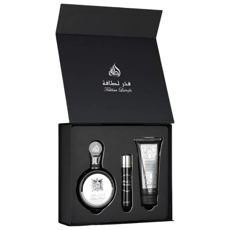 Kit Perfume Lattafa Pride Fakhar Black (3 PCS) - Masculino