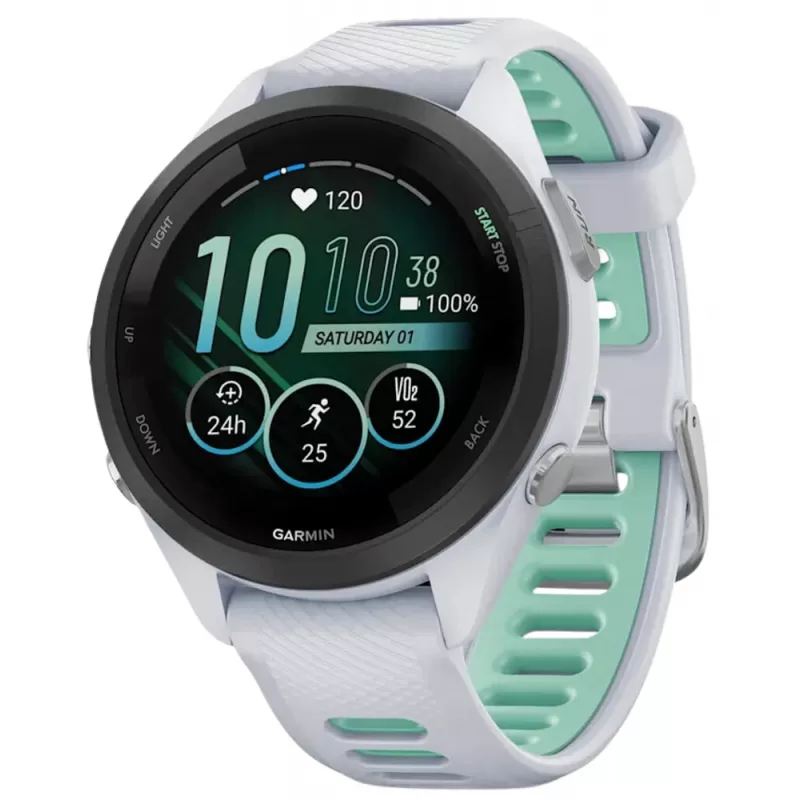 Reloj GPS Garmin Forerunner 265S AMOLED - Whitestone/Neo Tropic (010-02810-04)