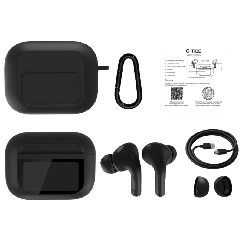 Auricular G-Tide Future Pod ANC Bluetooth - Black
