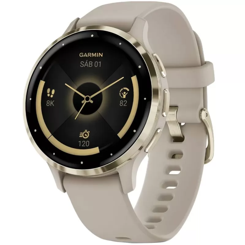 Reloj GPS Garmin Venu 3S - Beige Gold (010-02785-0...