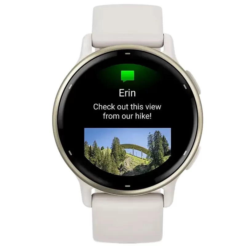 Reloj GPS Garmin Vívoactive 5 - Aluminum/Ivory Gold (010-02862-11)