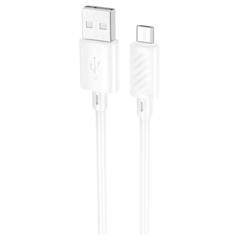 Cargador Hoco Dual Port USB-A CS51A 12W - White + Cable microUSB