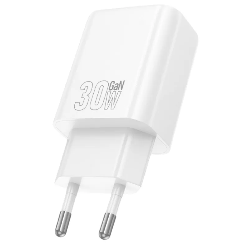 Cargador Fuente Hoco Dual Port N63 USB-A/USB-C 30W - White