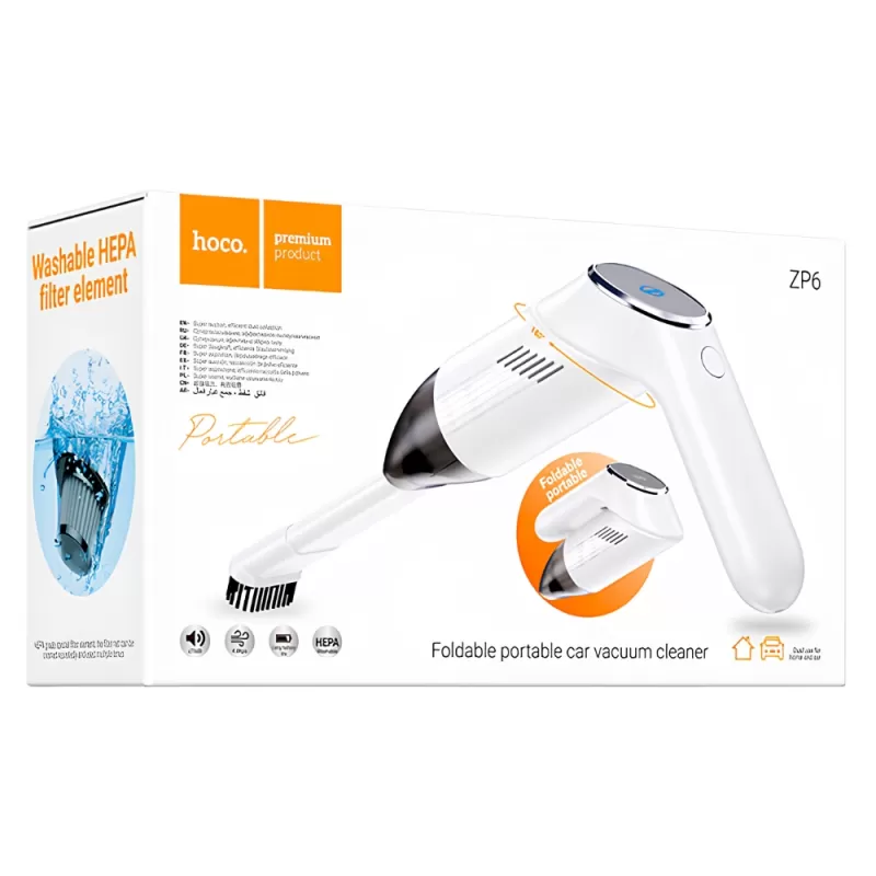 Aspirador Portátil Hoco ZP6 Speed 55W para Vehiculo - White