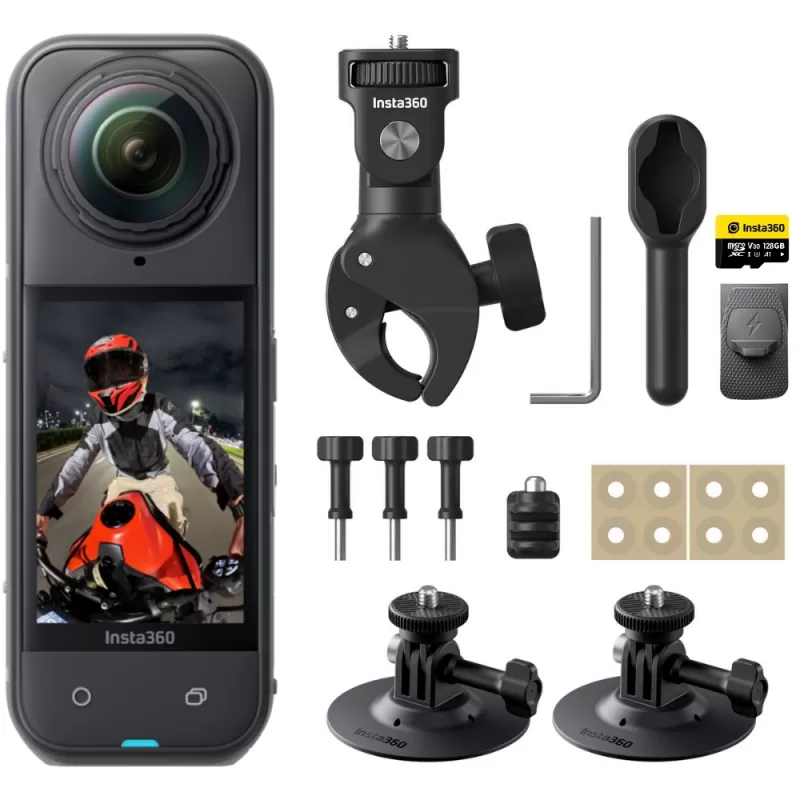 Cámara de Acción Insta360 X5 Motorcycle Bundle 8...