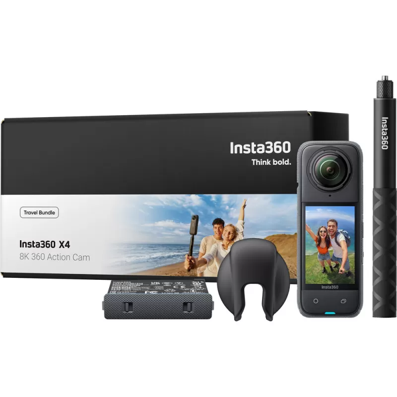 Cámara de Acción Insta360 X4 Travel Bundle 8K 36...