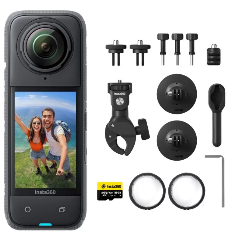 Cámara de Acción Insta360 X4 Motorcycle Bundle 8...