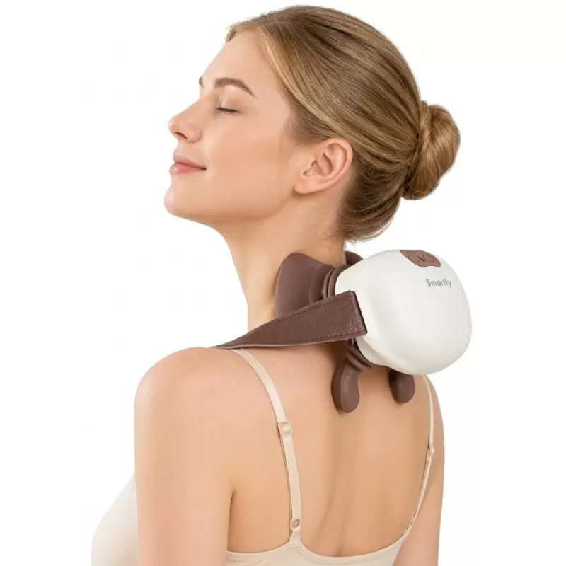 Masajeador para Cuello/Hombros Smartfy MSP04W - White/Brown