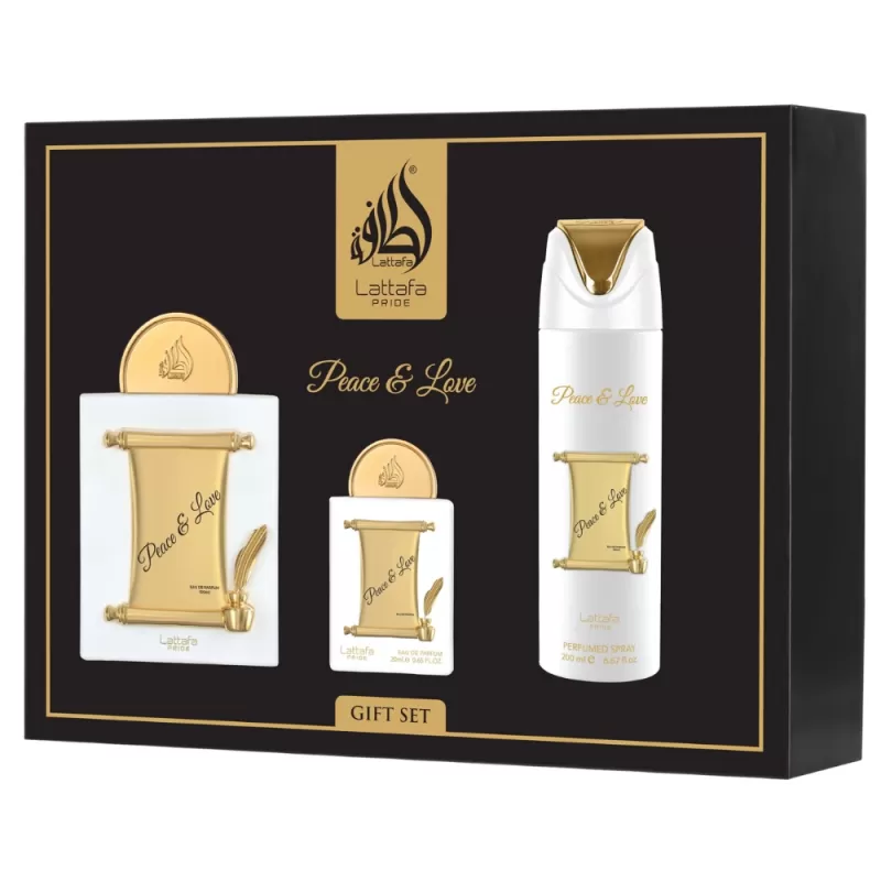Kit Perfume Lattafa Pride Peace & Love EDP 100...