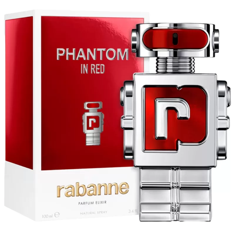 Perfume Rabanne Phantom In Red Parfum Elixir Mascu...