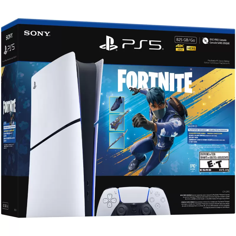 Consola Sony PlayStation 5 Slim Digital CFI-2115 825GB SSD Fortnite Flowering Chaos Bundle - White/Black