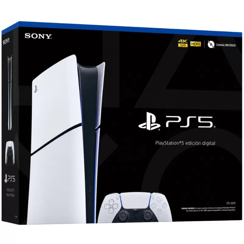 Consola Sony PlayStation 5 Slim CFI-2015 Digital 1TB SSD - White/Black