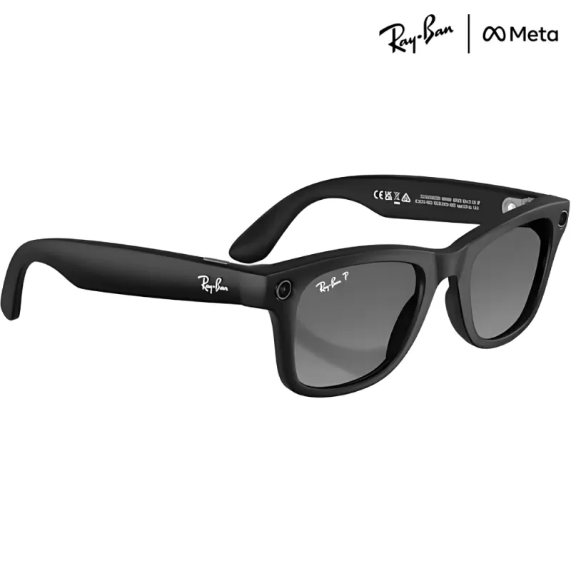 Lente de Sol Smart Ray-Ban Meta Wayfarer (Gen 2) RW4012 -Matte Black/Polar Gradient Graphite