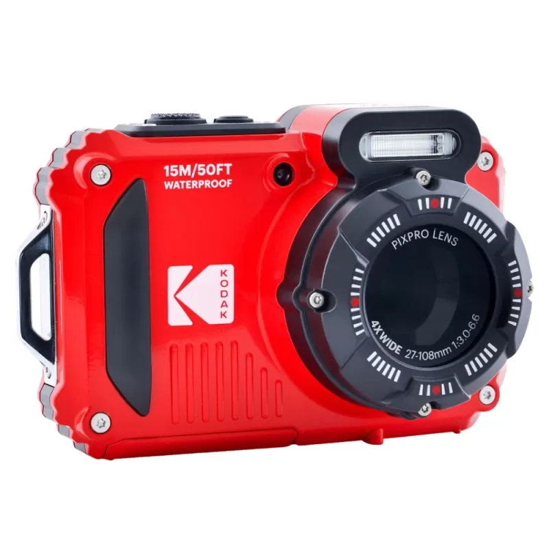 Cámera Digital Kodak Pixpro WPZ2 Red + 2 Baterías/microSD 16GB
